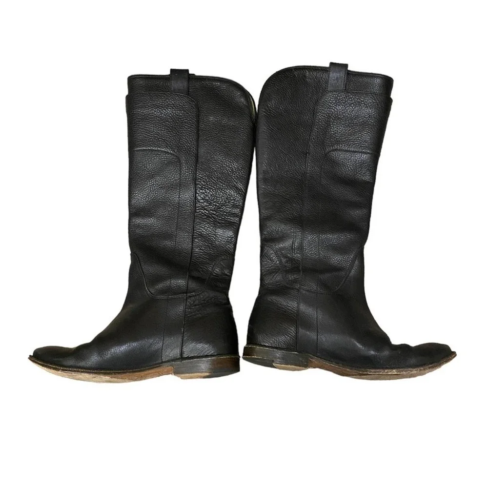 Frye Paige tall riding leather boot 77535 size 6 brown